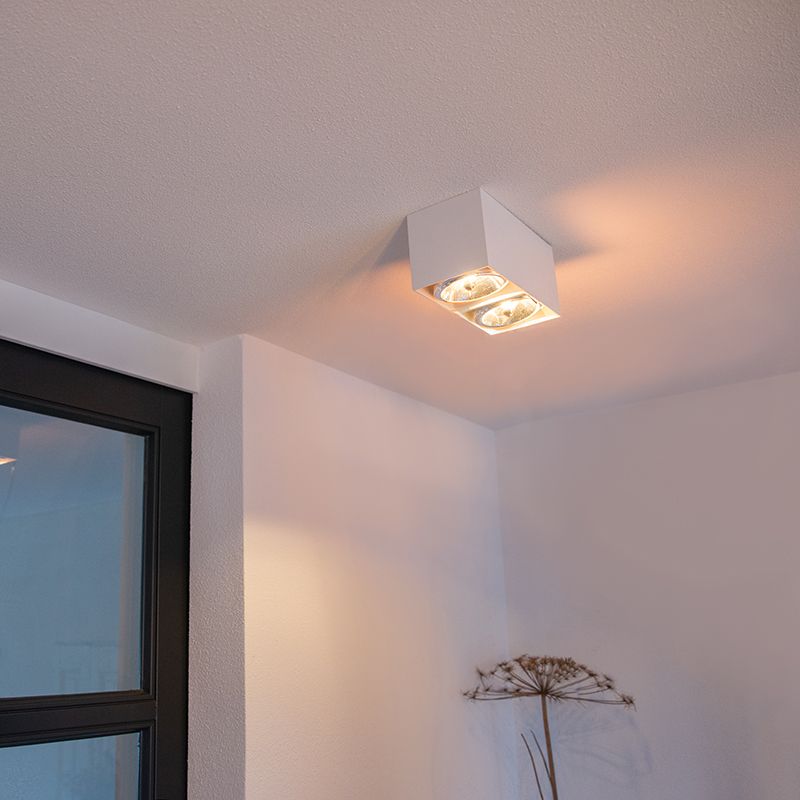 Design spot wit rechthoekig 2-lichts - Box