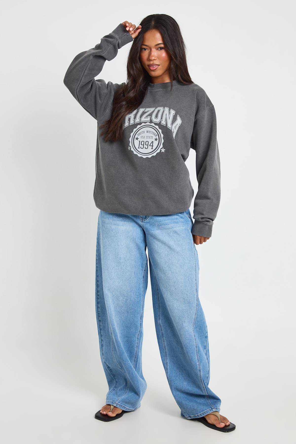 boohoo Sweatshirt Oversize Imprimé Arizona Effet Délavé