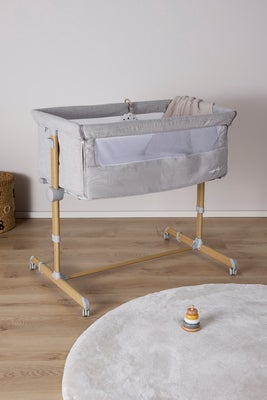 Moweo ELLIS Bedside Crib, Lysegrå