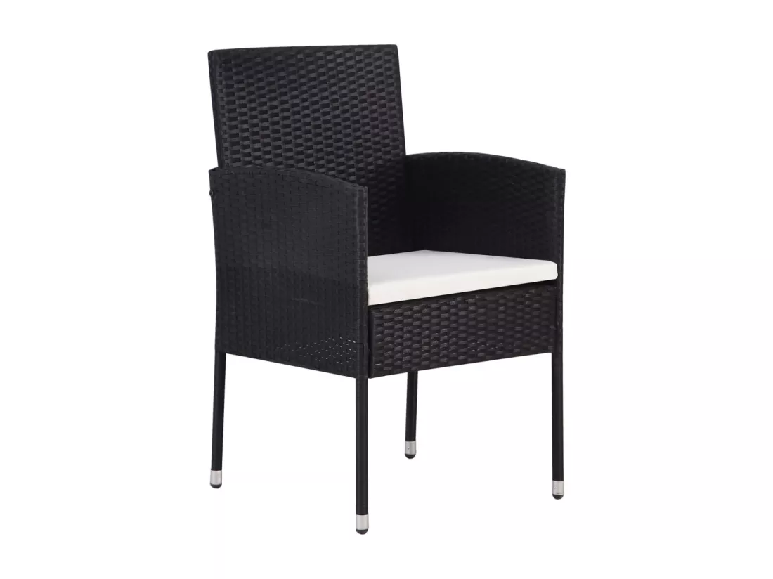 Ensemble à manger de jardin 7 pcs Noir