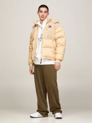 Puffer Alaska de penas recicladas com cordão