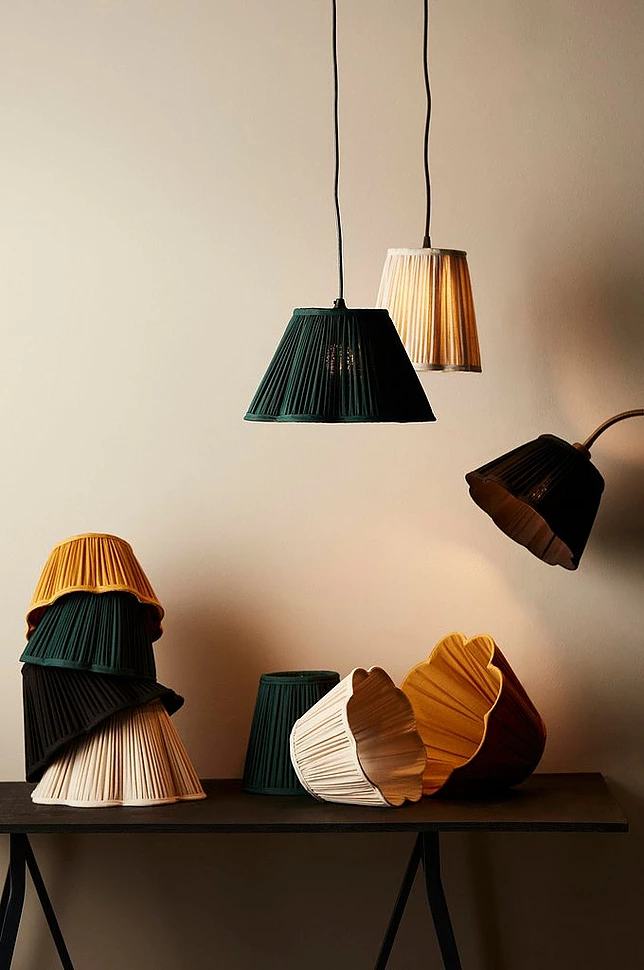 Lampeskjerm Siv Plissé 30 cm