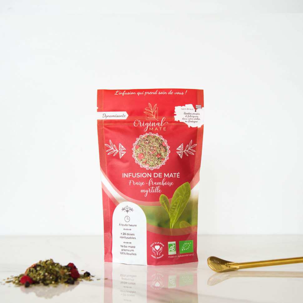 Infusion de Maté - Fraise, Framboise, Myrtille bio