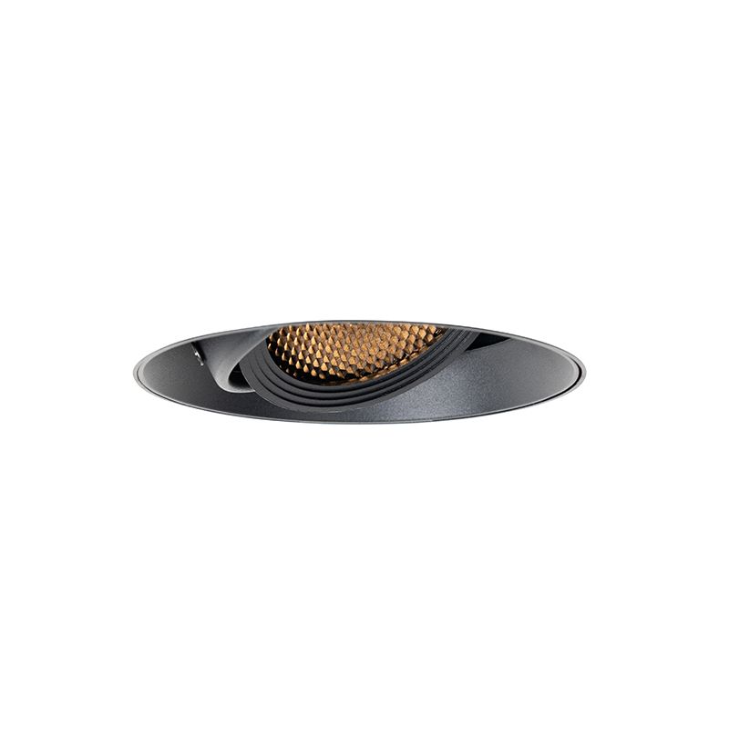 Moderne inbouwspot zwart GU10 AR70 rond trimless - Oneon Honey