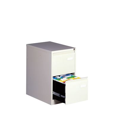 Classeur métallique monobloc professionnel - 2 tiroirs - H71 x L41 x P62 cm - beige