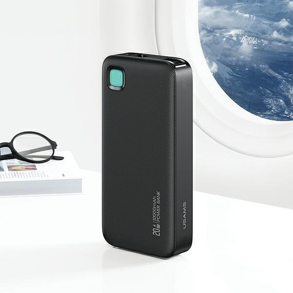 (20W) 10000mAh USB A / USB C Powerbank Power Delivery Ladegerät inkl. Lightning Ladekabel mit LED Anzeige (10KCD22503) - Lila
