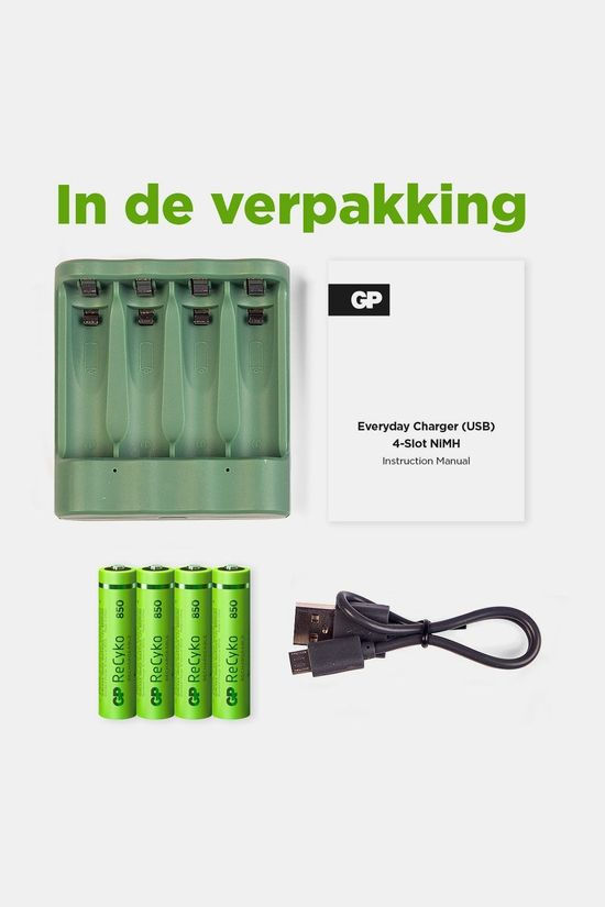 GP Batteries GP Batteries USB Battery Charger B421 4X Recyko AAA 850 Mah