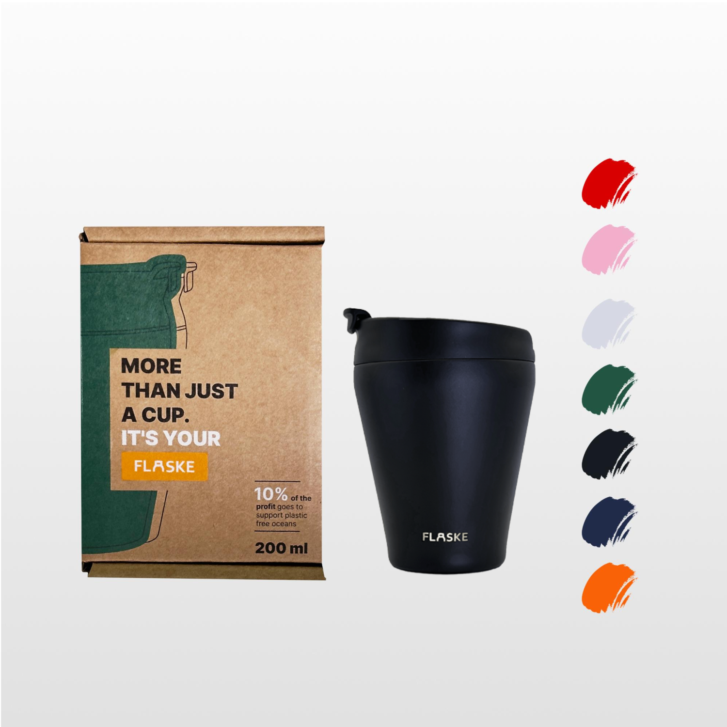 FLASKE 200 ml RVS Koffiebeker to Go - Night