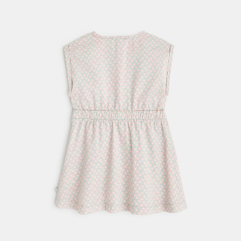 Robe saharienne fleurie verte bébé fille Vert