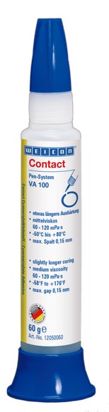 WEICON VA 100 Cyanoacrylaatlijm | Secondelijm voor metaal, kunststof en rubber | 60 g