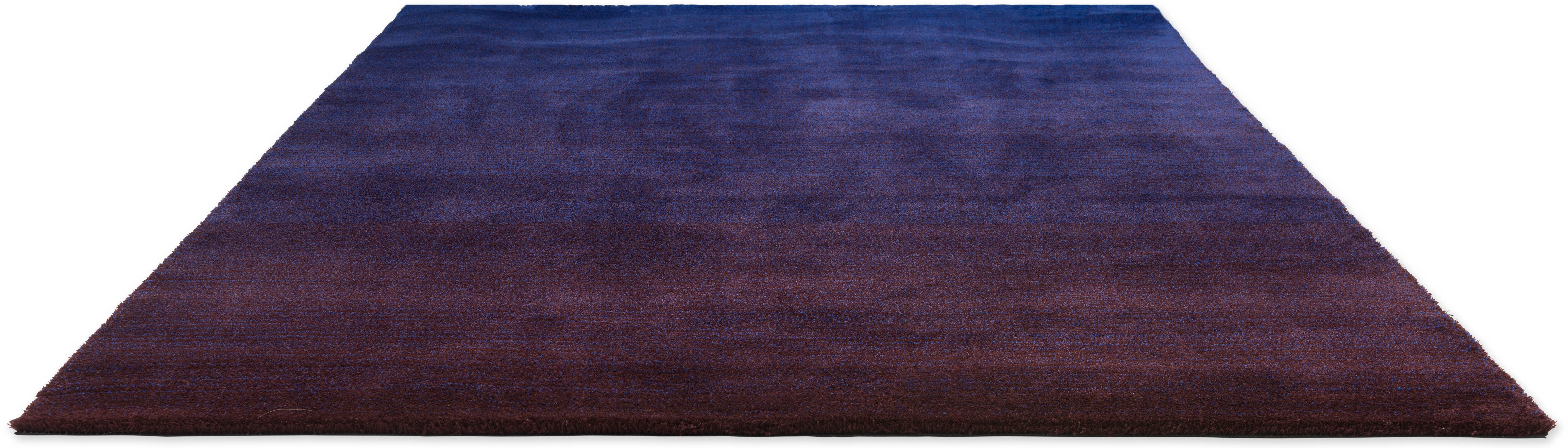 Vloerkleed Low Electric Blue Aubergine 10118 Shade  | Brink & Campman