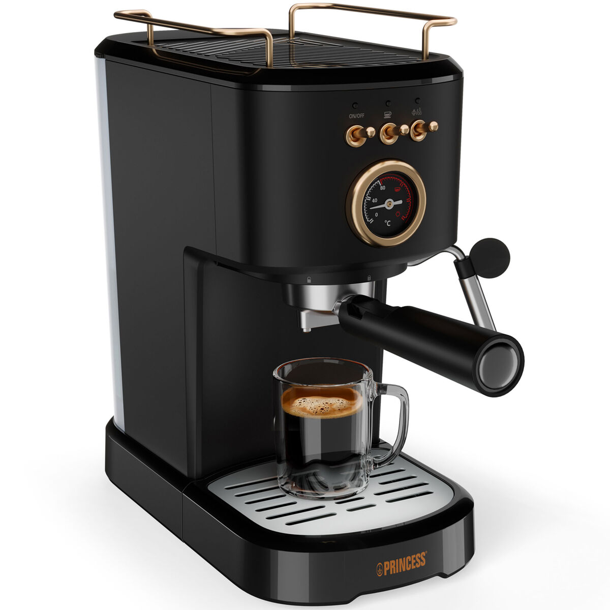 Princess Espressomaskin, rustfritt stål