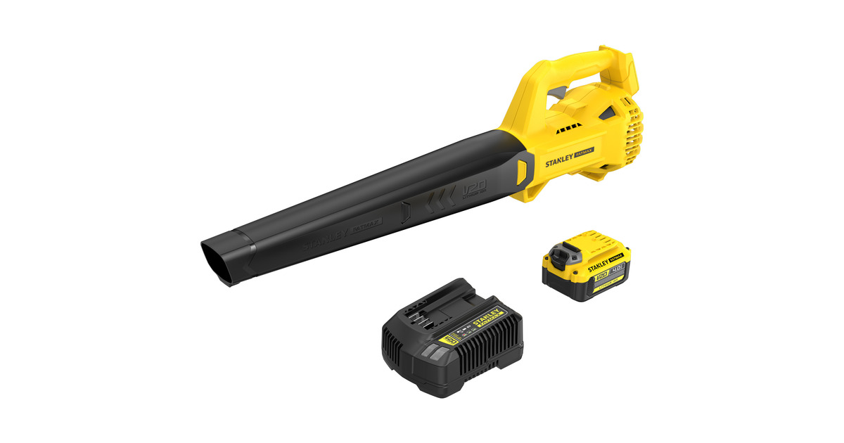Stanley18V STANLEY FATMAX V20 accu bladblazer - 4.0Ah accu  (Geel/zwart, Accu en lader inbegrepen)