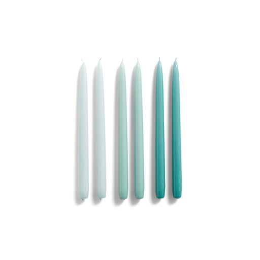 HAY Conical 6-pak Stearinlys, Ice/Arctic/Teal