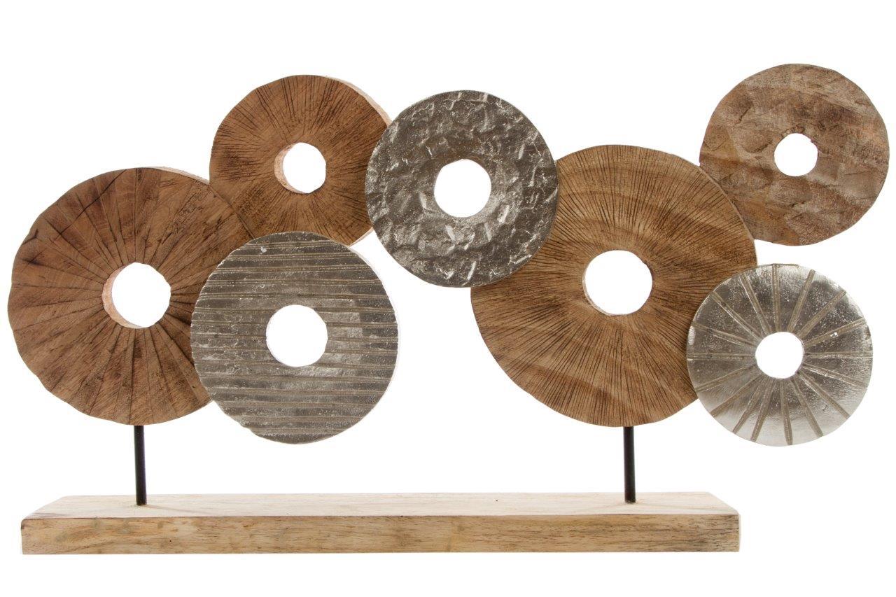 Dekoaufsteller MANDAURI - Massivholz - 62,5 cm