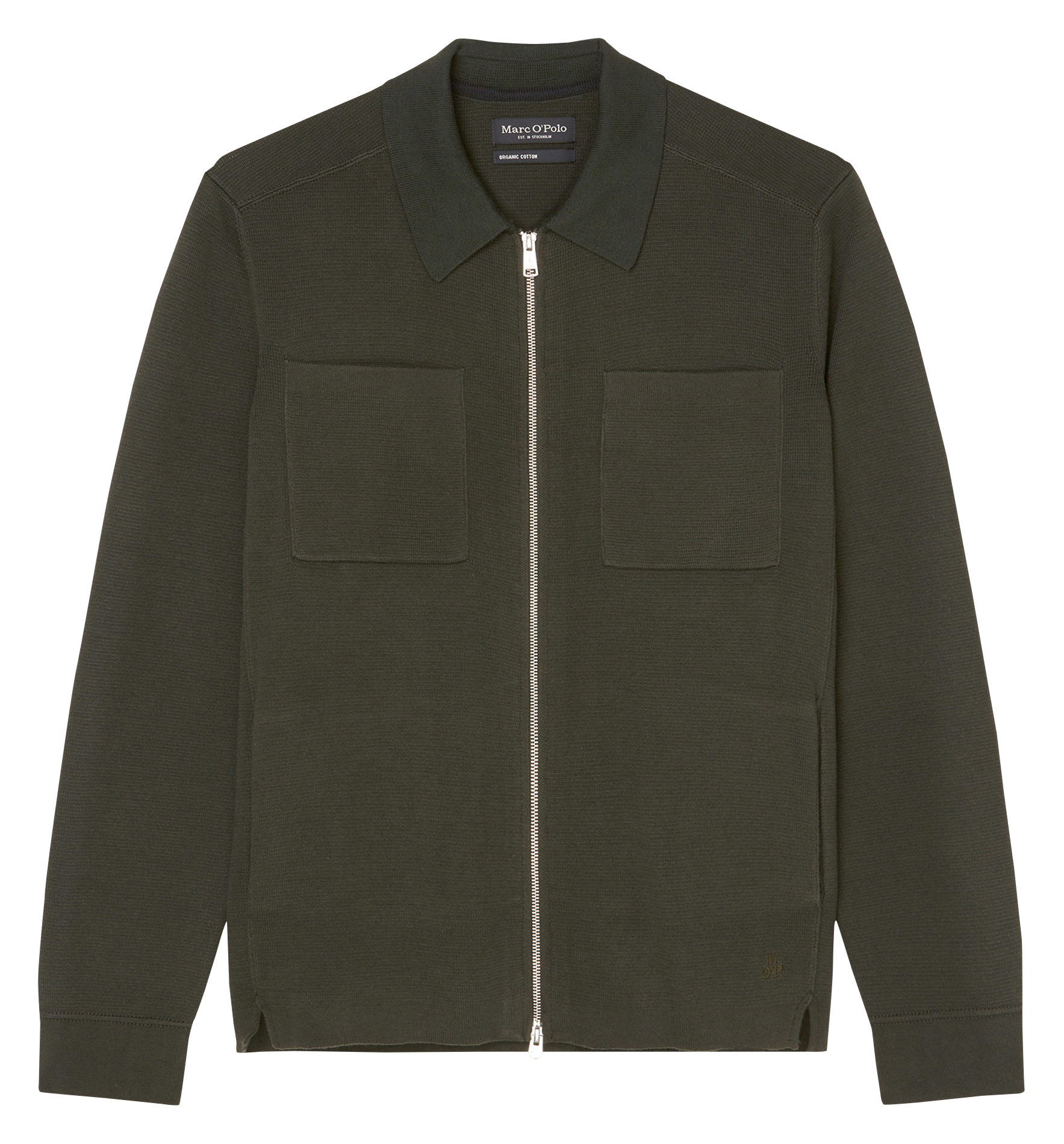 Veste droite en coton | Noir
