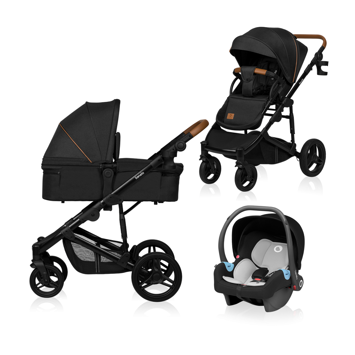 lionelo Poussette trio combinée 3en1 Mari Tour Black Onyx