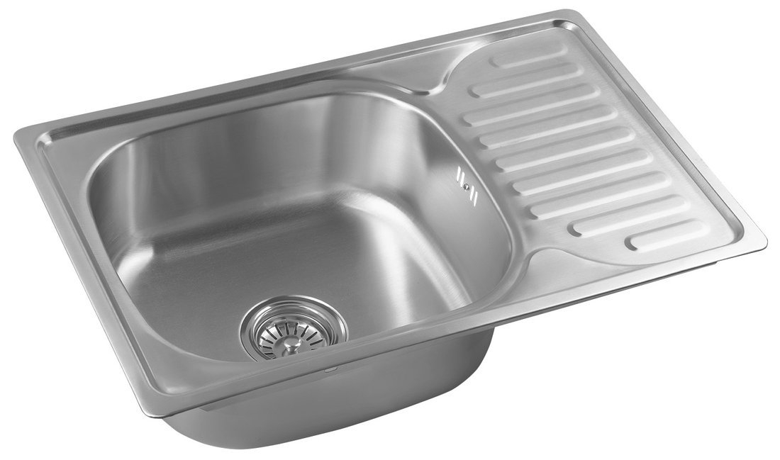 Aqualine spoelbak 66x42x18cm RVS