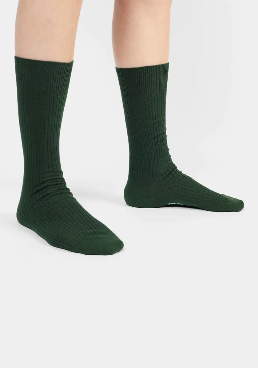 DillySocks Socken Ribbed Forest Green