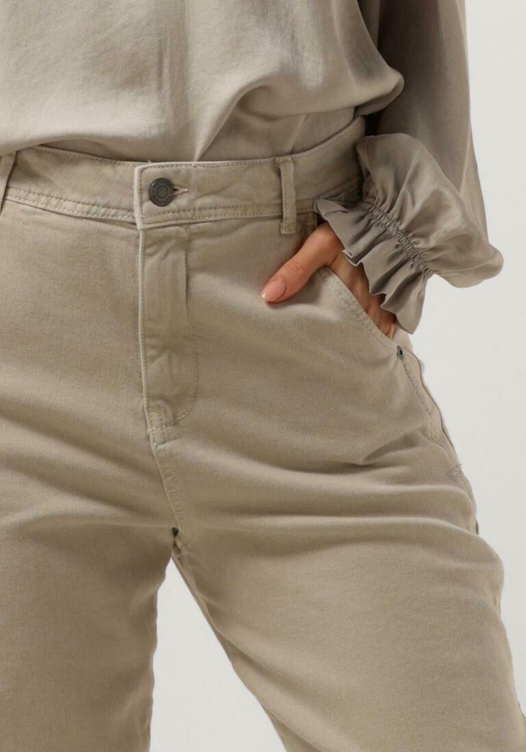 SUMMUM creme summum mom jeans barrel fit pants vintage comf stretch twill