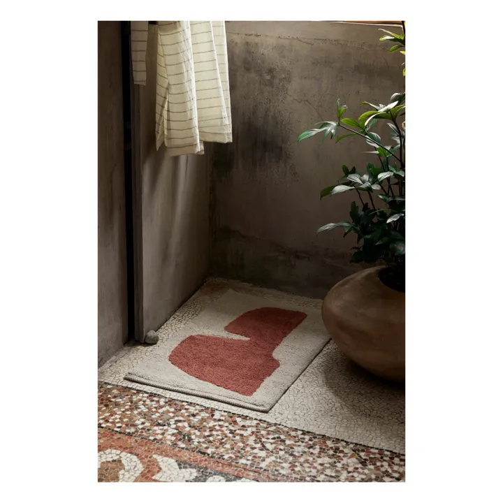Ferm Living Tapis de bain Lay | Rouge brique