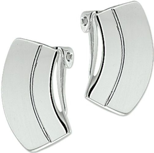 The Jewelry Collection - Oorclips - Zilver - Poli/mat