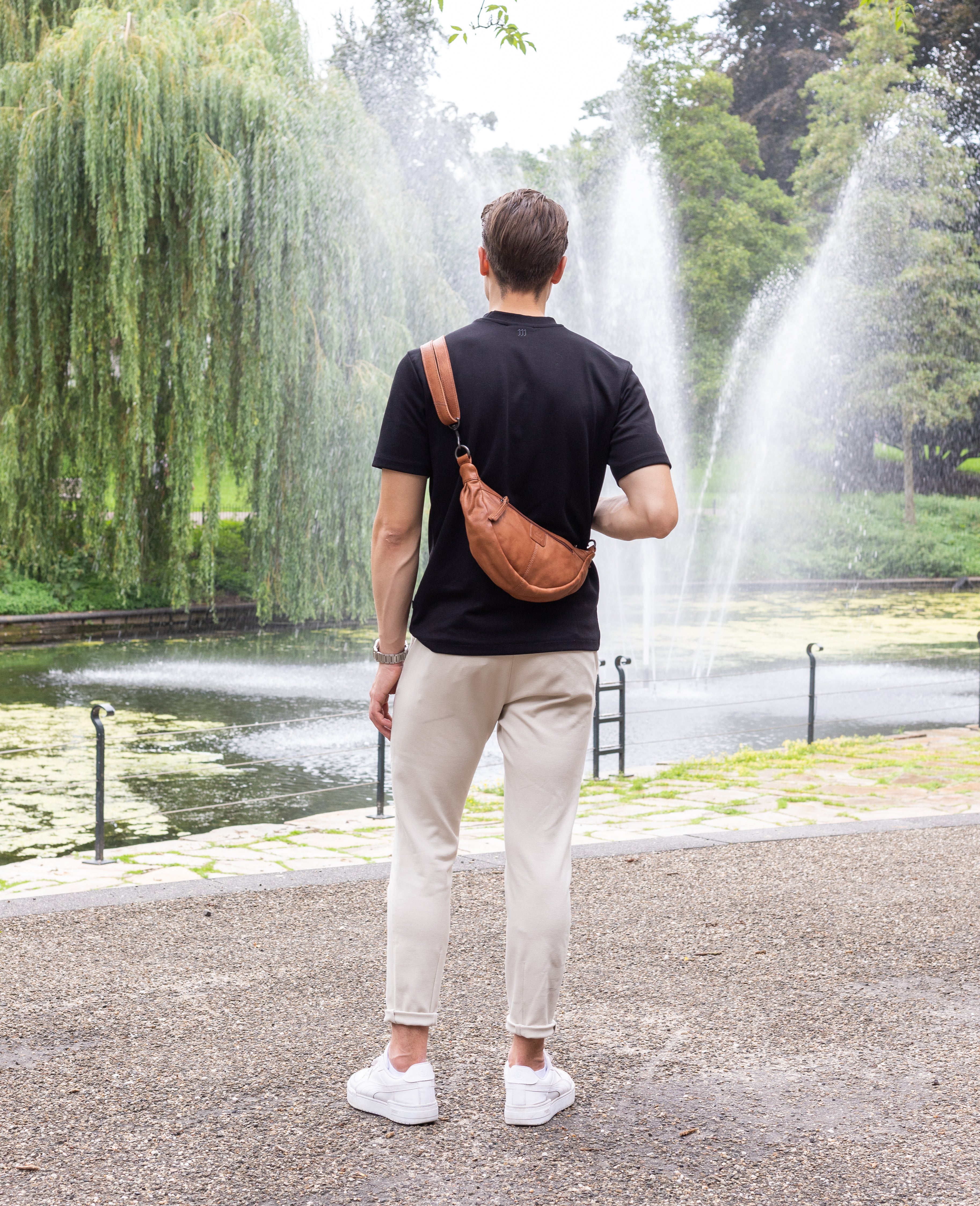 Crossbody tasje 'Toon' zwart Zwart