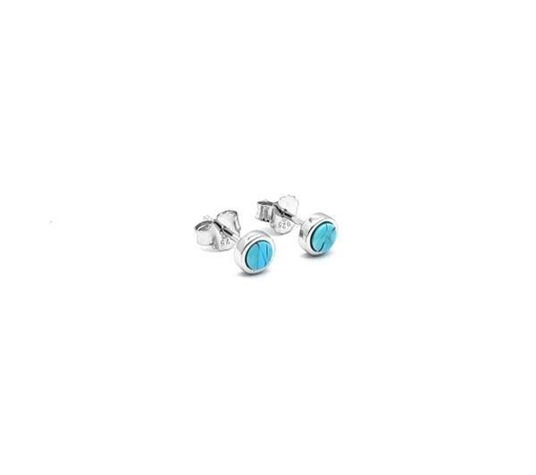 Unique And Co Ladies Unique And Co Sterling, rhodium,turq Earrings