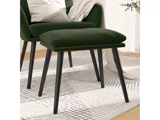 Repose-pied Vert foncé 45x29,5x35 cm Velours