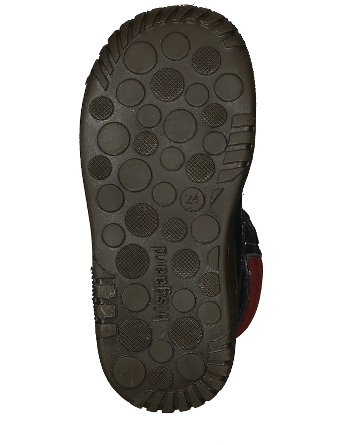 Leder-Boots TEX REFLECT mit Klett in dunkelblau