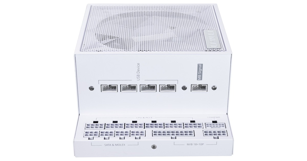 Lian LiEDGE850 modulaire 850 watt voeding   (Wit, 1x 12V-2x6, 3x PCIe)
