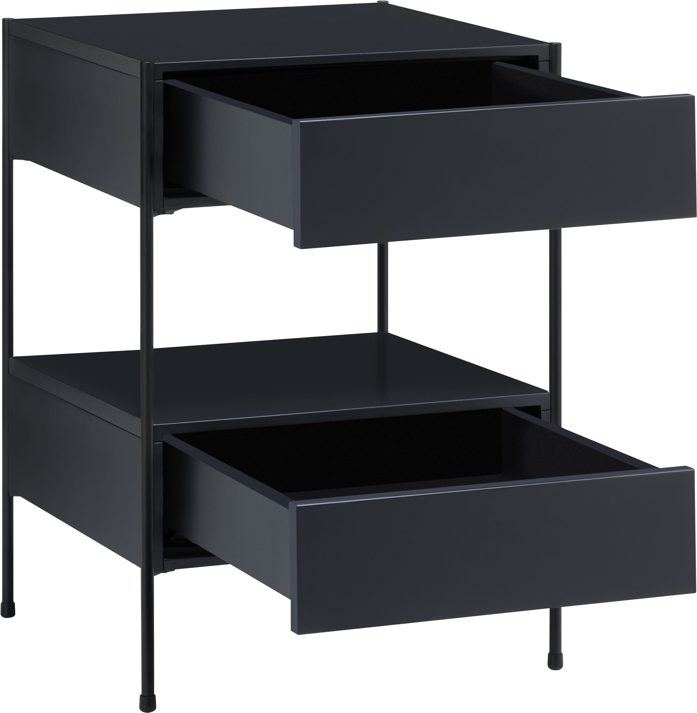 MALA Nachttisch - Schwarz / B: 40.0 cm x T: 40.0 cm x H: 59.0 cm