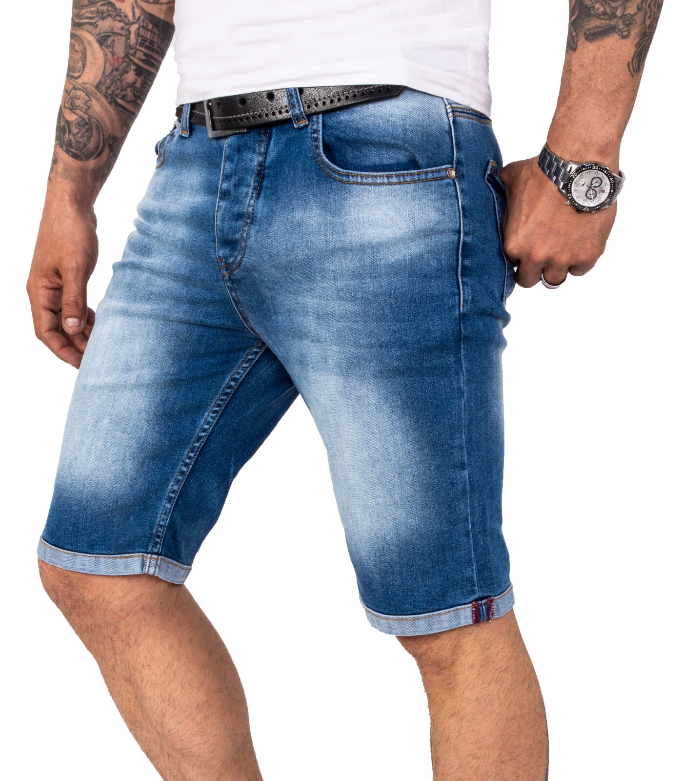Rock Creek Shorts Jeansshorts Blau Regular Fit