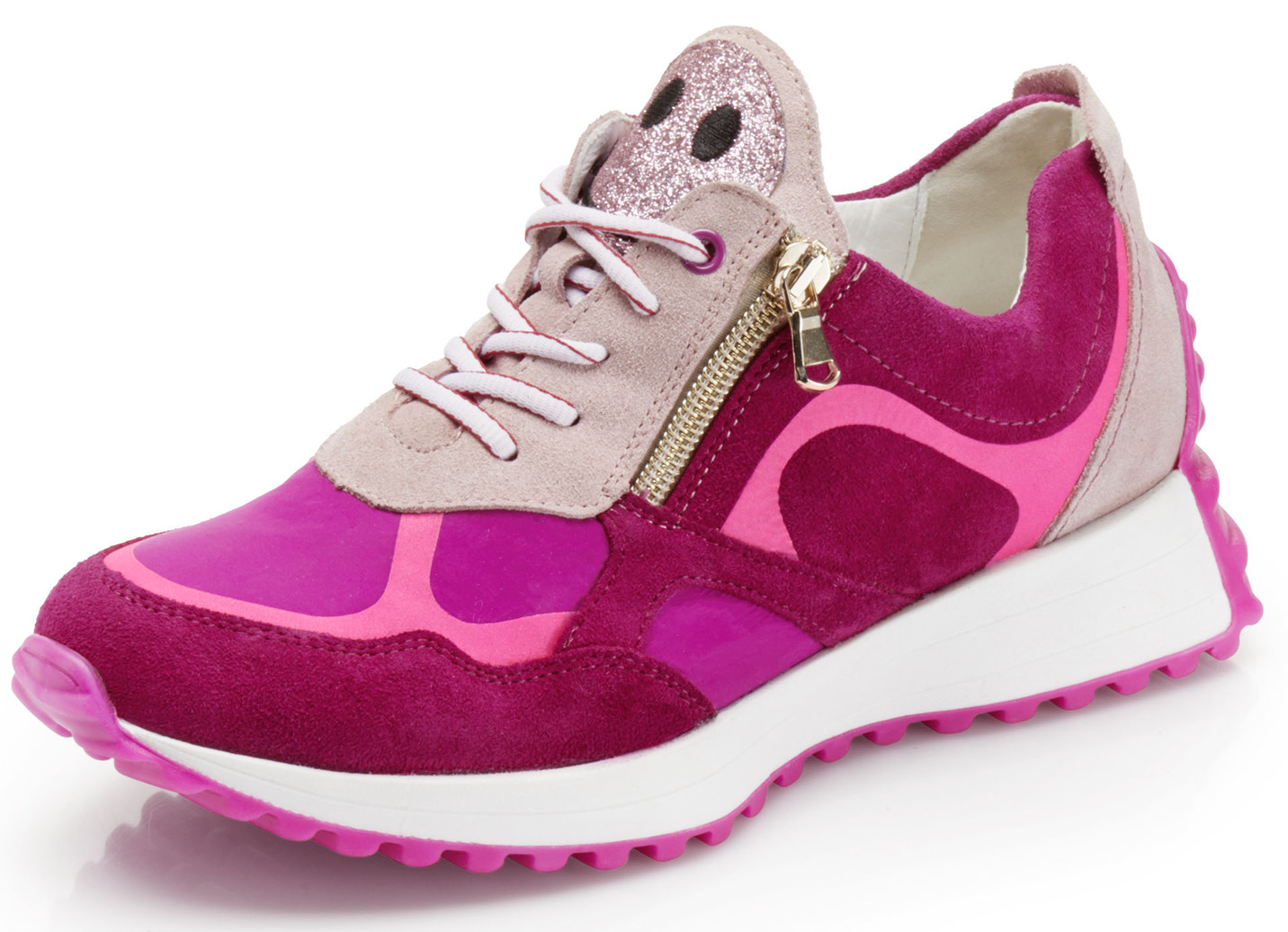 Waldläufer Sneaker mit frecher Glitzer-Applikation