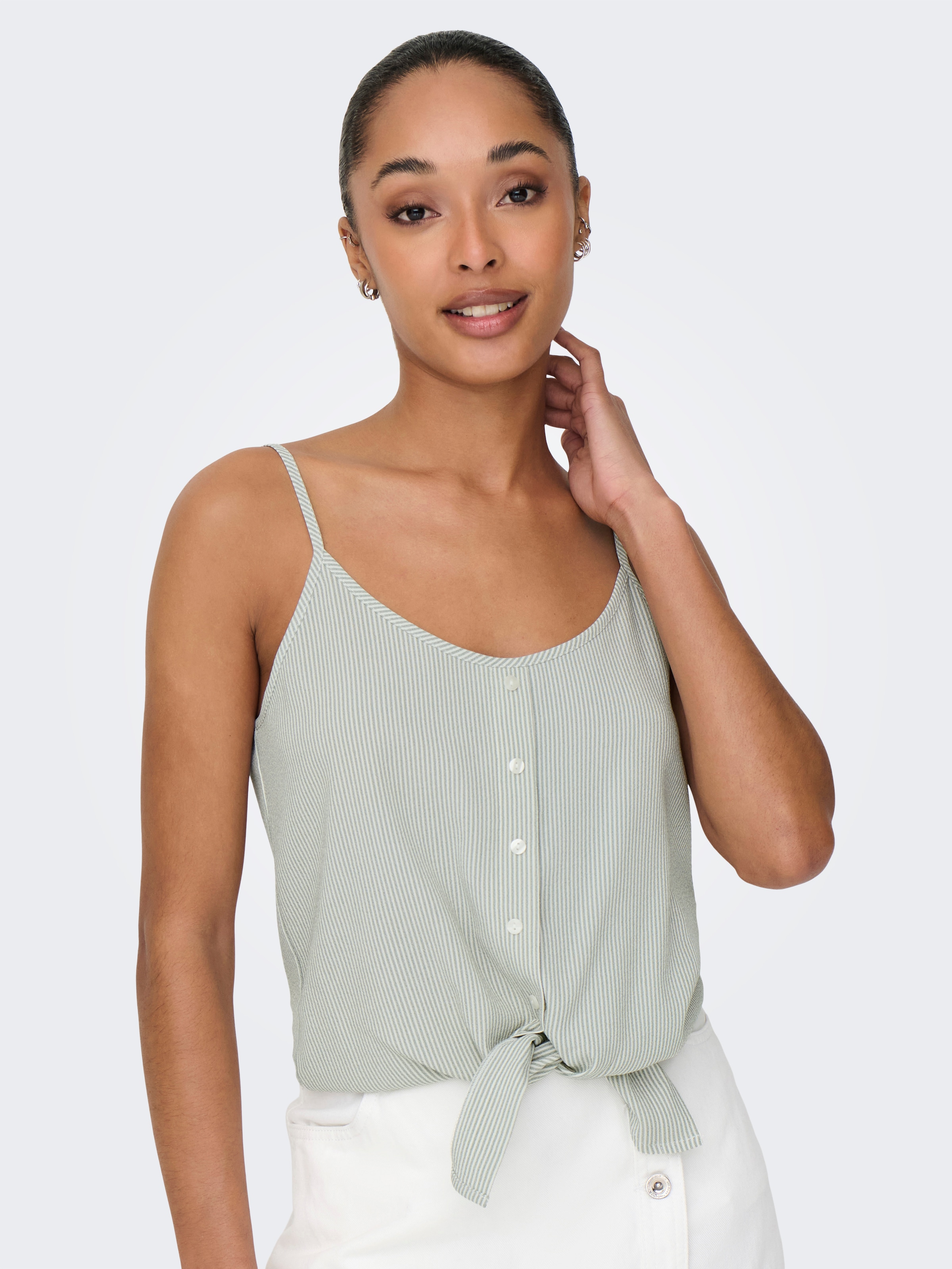 ONLY Trägertop »ONLLECEY SL KNOT SINGLET NOOS WVN«, mit geknotetem Detail