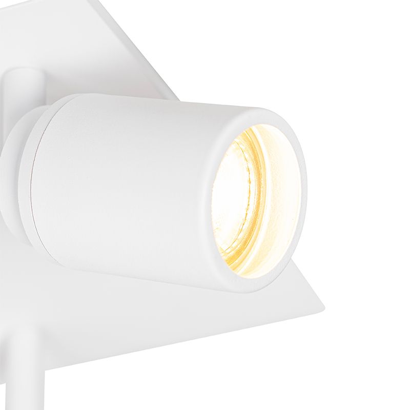 Smart badkamer spot wit vierkant 3-lichts IP44 incl. 3 Wifi GU10 50mm - Ducha