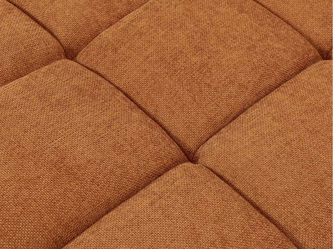 Canapé 2 places dossier avance-recule en tissu texturé terracotta APOLIU