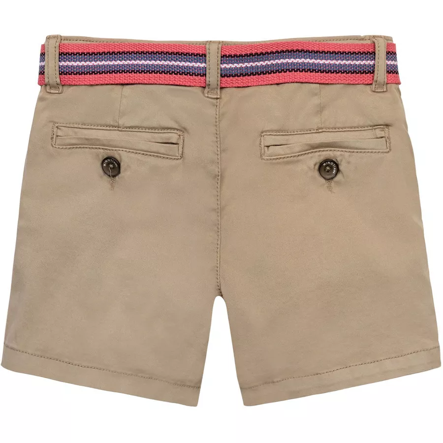 MINOTI Chinoshorts mit Gürtel Steingrau