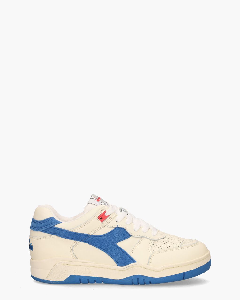 Diadora Heritage B.560 Used Legacy Italia Off-White/Blauw Damessneakers