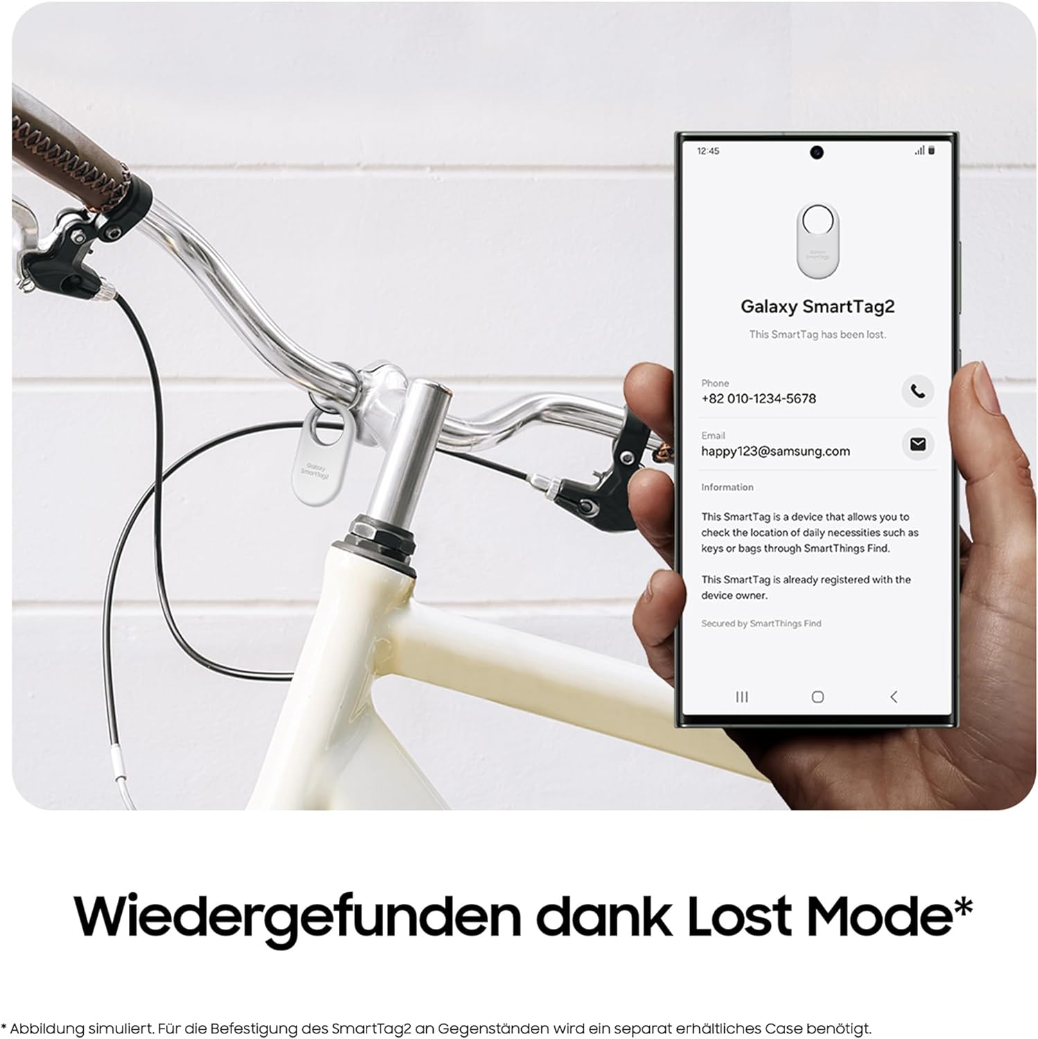 (4er Set) Galaxy SmartTag 2 Spritzwasserfester Bluetooth Keyfinder (EI-T5600KWEGEU) - Weiss / Schwarz