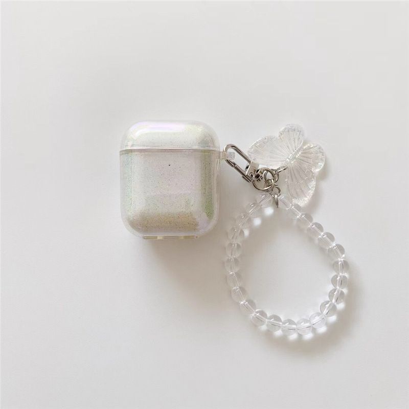 Capritz - Butterfly Charm Faux Crystal Strap AirPods Case Skin