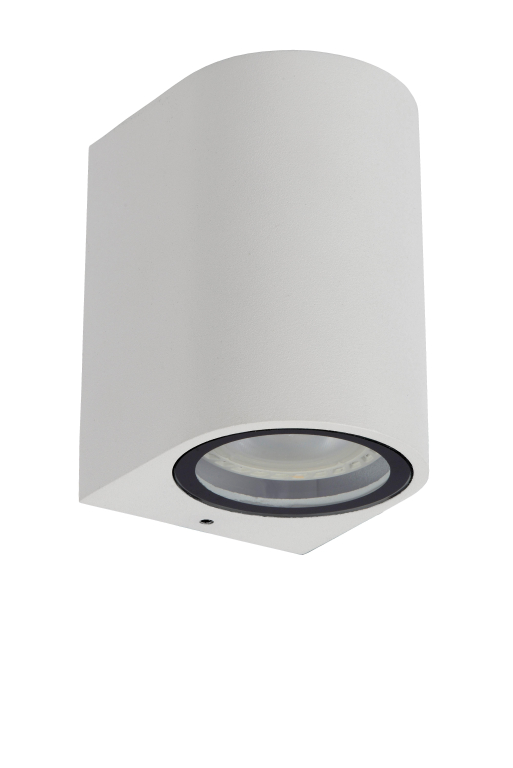 Lucide Zaro 1 wandlamp buiten IP44 rond wit