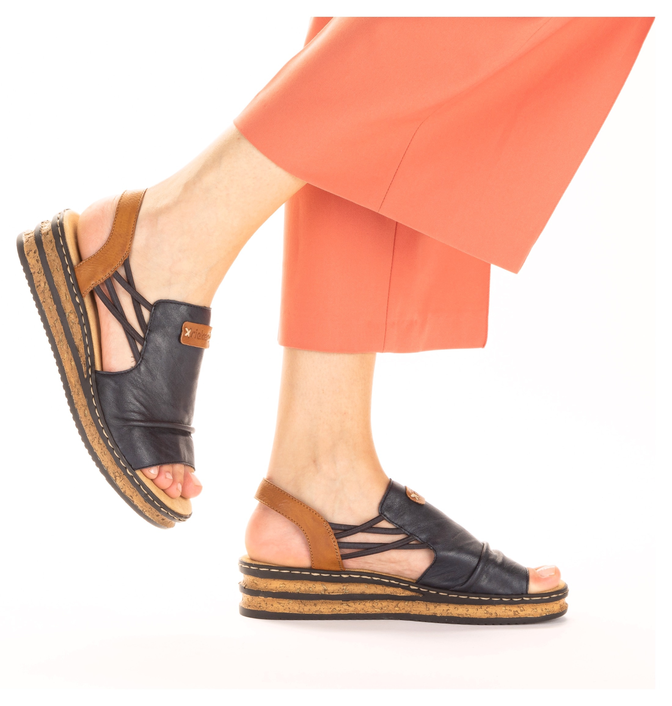 Rieker Keilsandalette  , Sommerschuh, Sandale, Keilabsatz, mit Stretchbänder