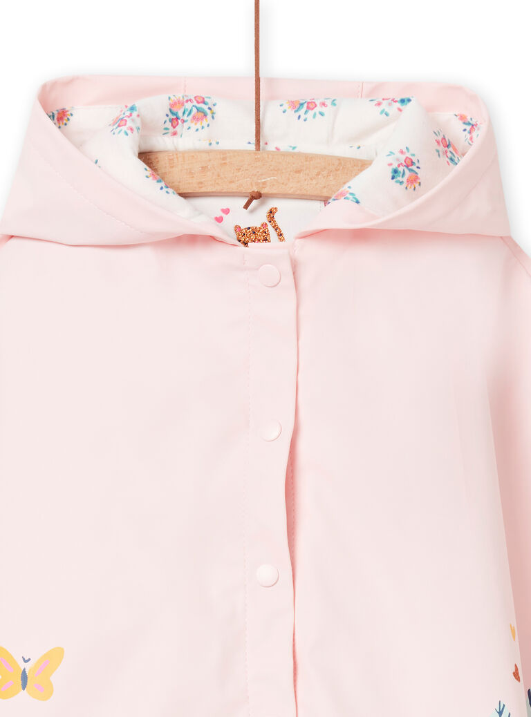 Cape rose poudré bébé fille