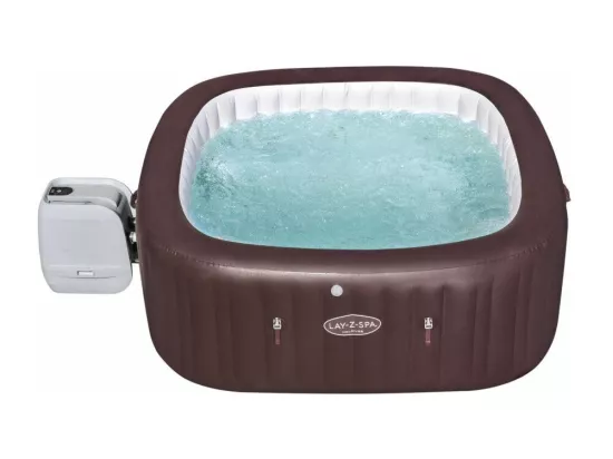 Spa gonflable carré - Maldives Hydrojet Pro - 5 à 7 personnes - L 201 cm x l 201 cm x H 80 cm - Rouge