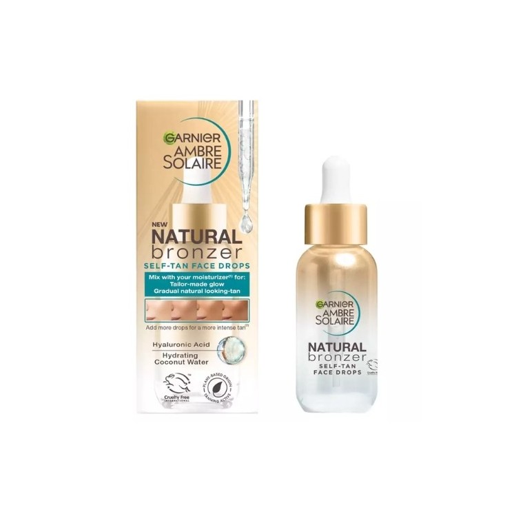 Garnier Ambre Solaire Natural Bronzer Selbstbräunungstropfen für das Gesicht 30 ml