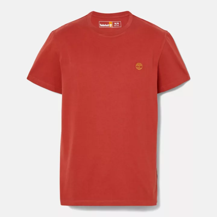 Camiseta Dunstan River Crewneck Masculina na cor vermelha