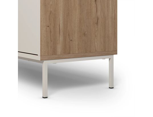 CONCEPT1 - Bahut Lilou 4P chene creme 180 x 40 x h80cm