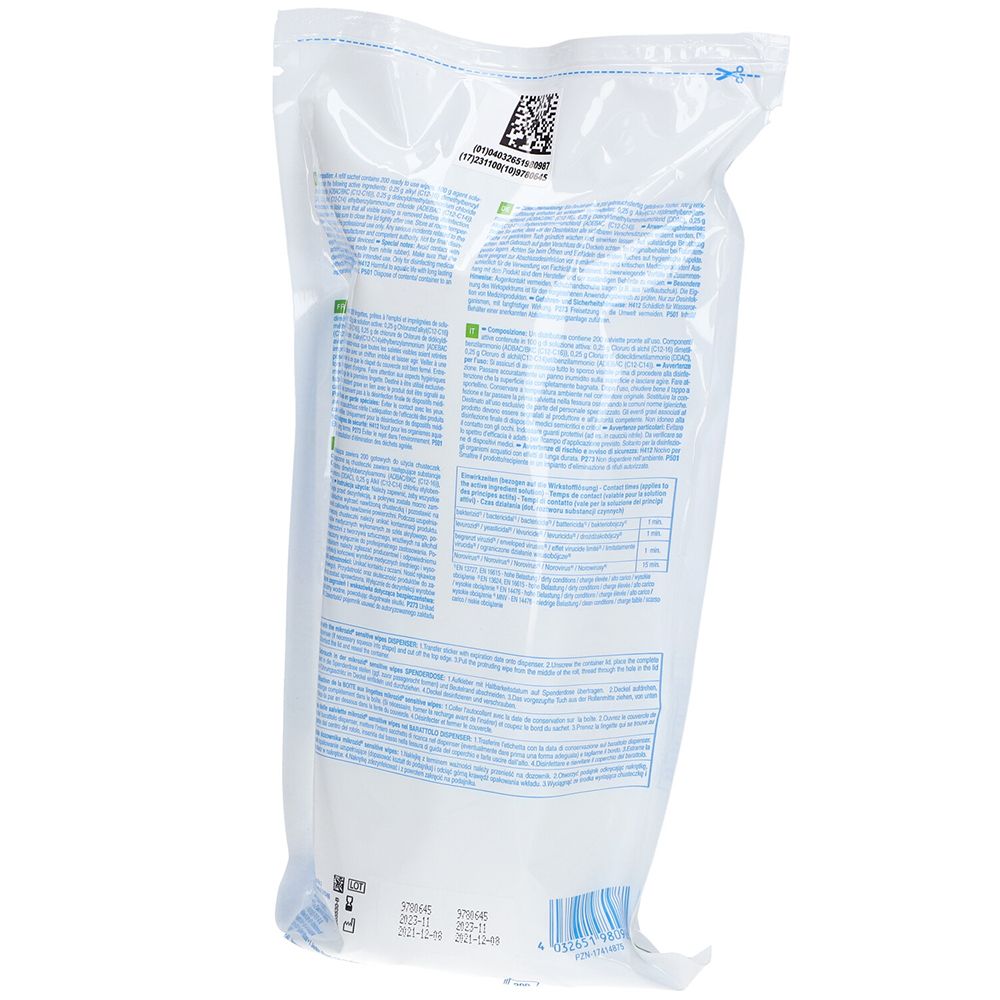 mikrozid® sensitive wipes Jumbo