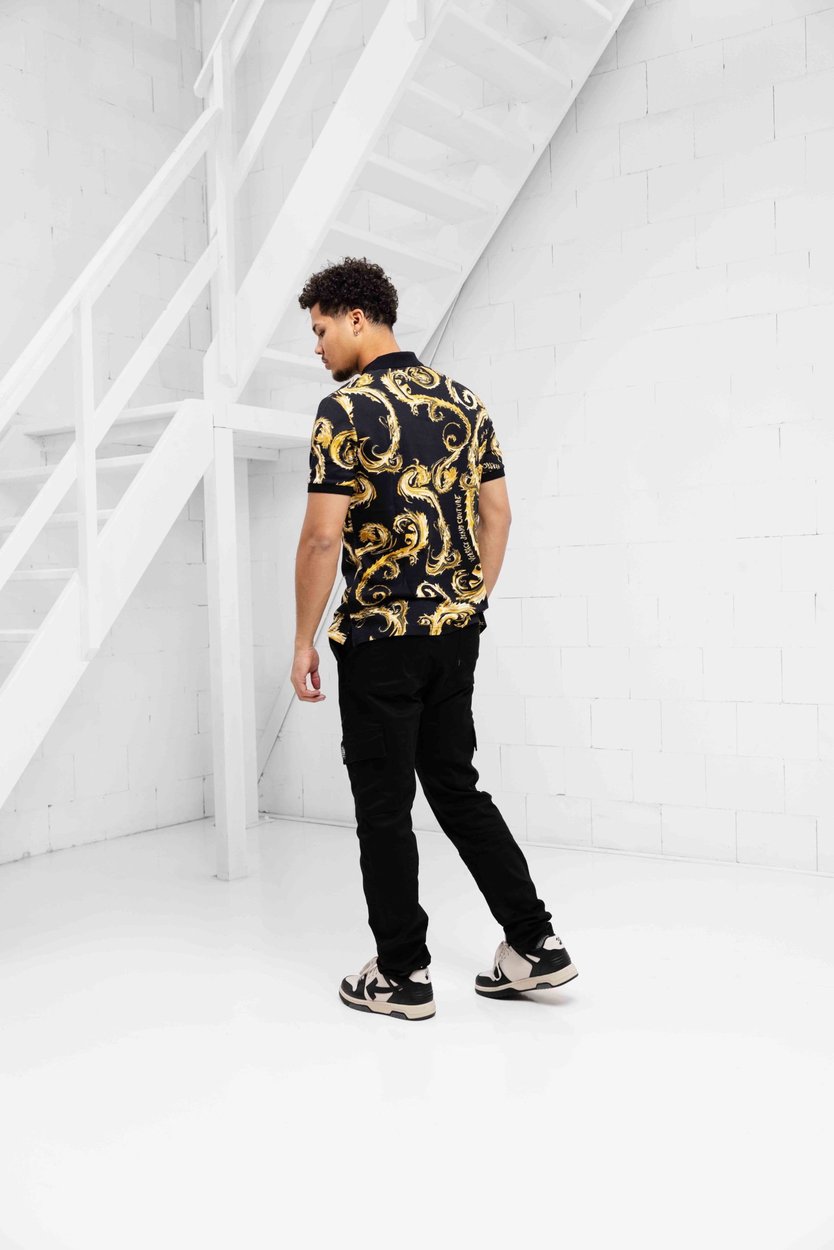 Versace Jeans Couture Chromo Polo Heren Zwart